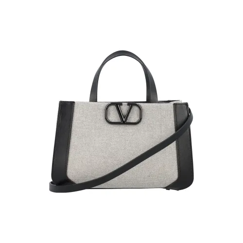 Valentino Кожа Портативная Сумка через плечо Сумка на плечо Стандартная Женская Бежевая Черная