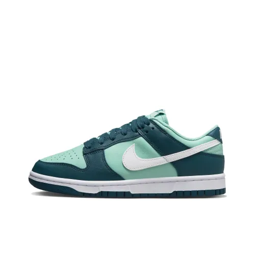 Nike Dunk Low Топ Скейтборд Кроссовки Женские Зеленые