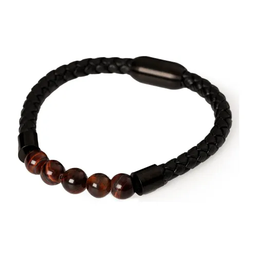 OWNREWARDS Кожа, 316L Сталь, Опал Нарукавные повязки Унисекс