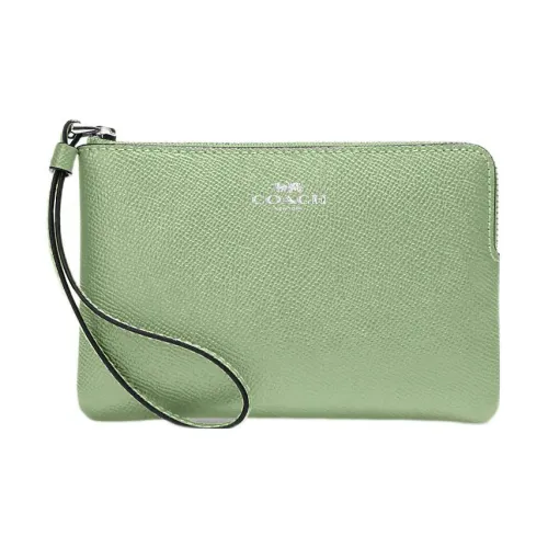 COACH Кожа Клатч Кошелек Мини Женский Травяной Зеленый