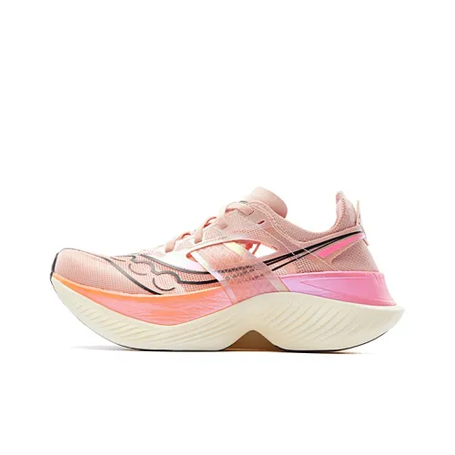 Saucony Endorphin Elite Wing Амортизация Противоскользящий Легкий Низкий Топ Беговые кроссовки Женские Розовый