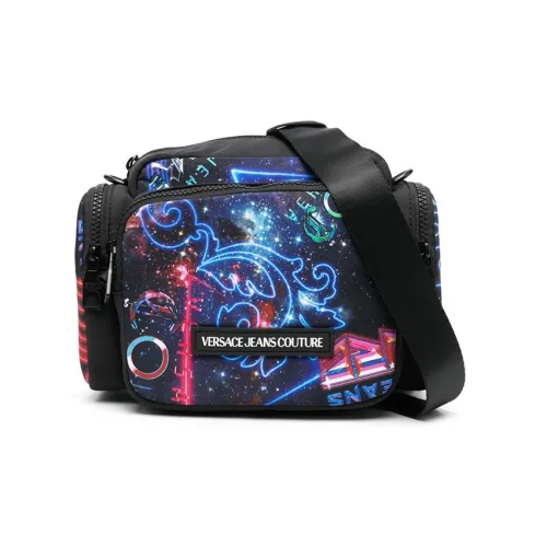 Versace Jeans Couture Ткань Camera Сумка Сумка через плечо Мужская Синяя Черная