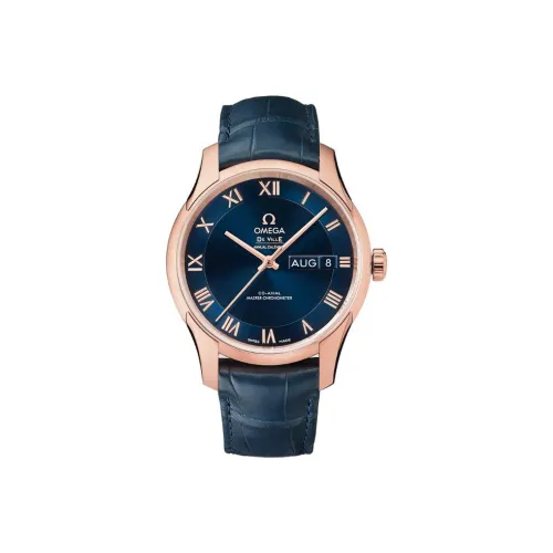 OMEGA Автоматический Механический Часы Мужские Saucer Fly Series HOUR VISION 41 мм Синий