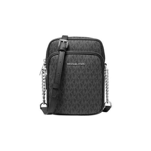 MICHAEL KORS Jet Set Travel Холст Сумка через плечо Средняя Женская Черная