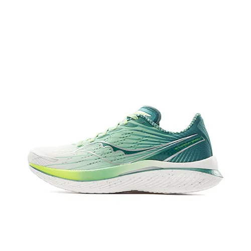 Saucony Endorphin Speed 3 Беговые кроссовки Низкий верх Белый Зеленый Унисекс