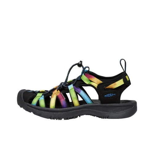 KEEN Whisper Series Пляжные сандалии для активного отдыха устойчивые к истиранию женские черные многоцветные