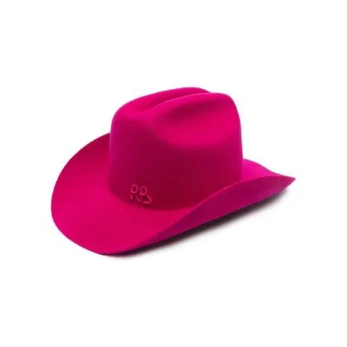 RUSLAN BAGINSKIY Шерсть Цилиндры Женские Розово-красный