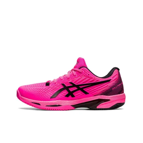 Asics Solution Speed FF 2 Clay Low Top Теннисные Кроссовки Мужские Ярко-Розовый Черный