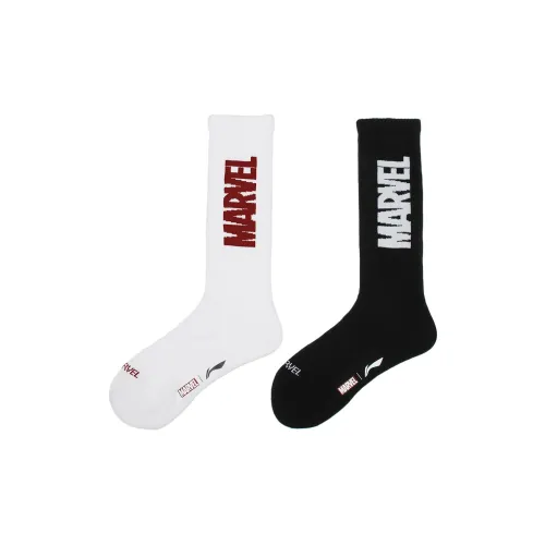 LINING Sports Life Collection 2 шт Черный/Белый Унисекс Колено высокие Носки