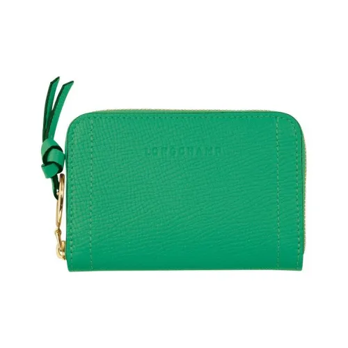 LONGCHAMP Mailbo Зернистая кожа коровы Кошелек Женские Зеленый