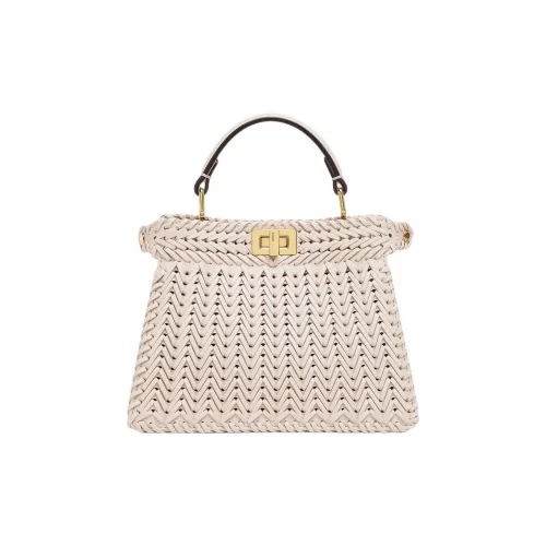 FENDI Peekaboo ISeeU Кожа Сумка через плечо Сумка Экстра маленькая Women's Camellia Многоцветный