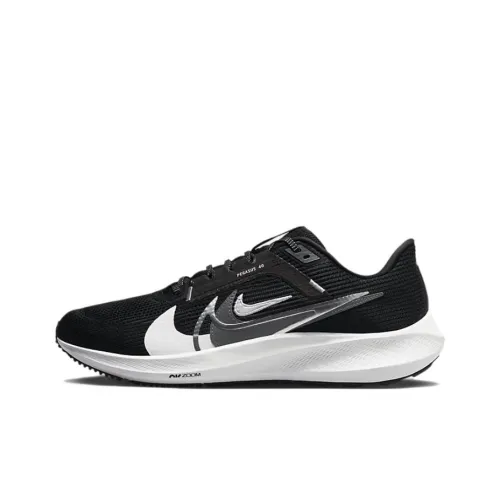 Nike Air Zoom Pegasus 40 Устойчивый к истиранию Низкий Топ Повседневные Тренировочные Беговые кроссовки Мужские Черные