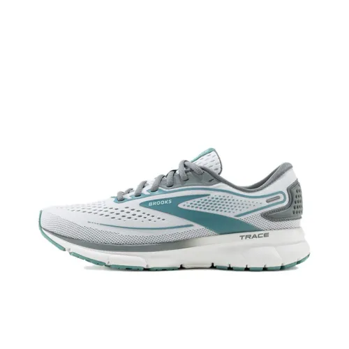 Brooks Trace 2 Slip-resistant Abrasion-resistant Low Top Casual Women's Gray Blue Брэдс Trace 2 Противоскользящий Устойчивый к истиранию Низкий Топ Повседневный Женский Серый Синий