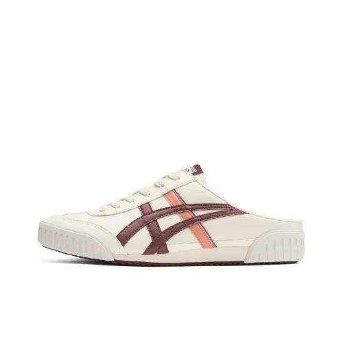Onitsuka Tiger Machuation Sabot Slip-Resistant Abrasion-Resistant Low Top Skateboard Shoes Women's Beige Red Onitsuka Tiger Machuation Sabot противоскользящие устойчивые к истиранию низкий топ кроссовки для скейтбординга женские бежевый красный