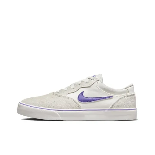 Nike SB Chron 2 Slip-on Резиновые амортизаторы Низкий топ Скейтборд Кроссовки Унисекс Белый