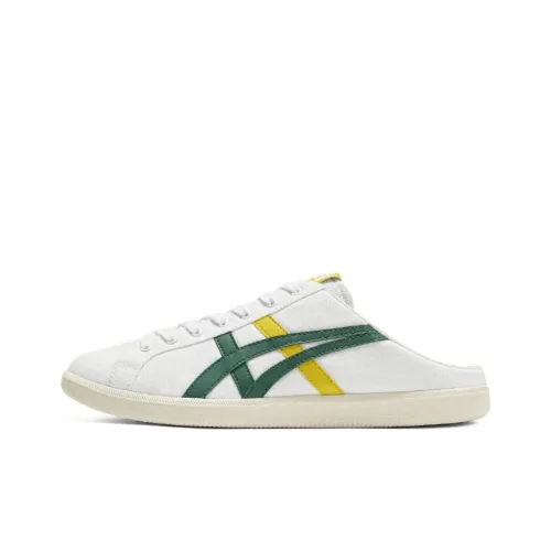 Onitsuka Tiger DD Trainer Sabot Slip-Resistant Abrasion-Resistant Low Top Casual Shoes Unisex White Yellow Green Onitsuka Tiger DD Trainer Sabot Противоскользящий устойчивый к истиранию низкий топ повседневная обувь унисекс белый желтый зеленый