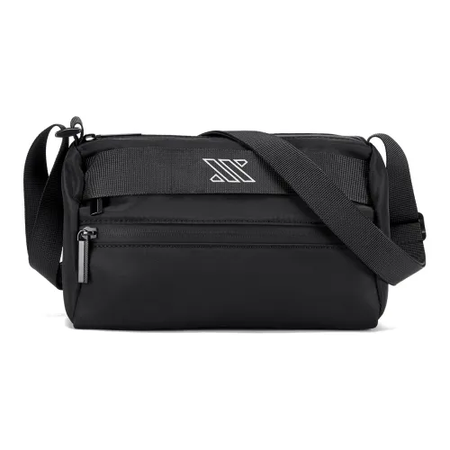 NOMK Oxford Messenger Bag Backpack Shoulder Bag Unisex Black