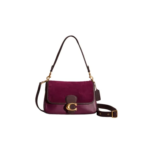 COACH Soft Tabby Гладкая кожа с замшей GOD OF Вино Сумка Портативная сумка через плечо Сумка через плечо Женская Ягода