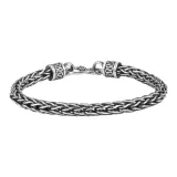 Серебряный - Винтажный браслет с хвостиком лисы - 18 см