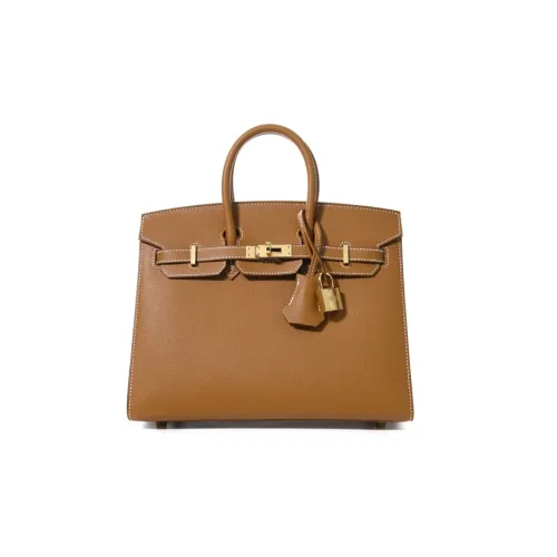 HERMES Birkin Эпсомская кожа Сумка Birkin Сумка Стандартная Женская Золотисто-коричневая