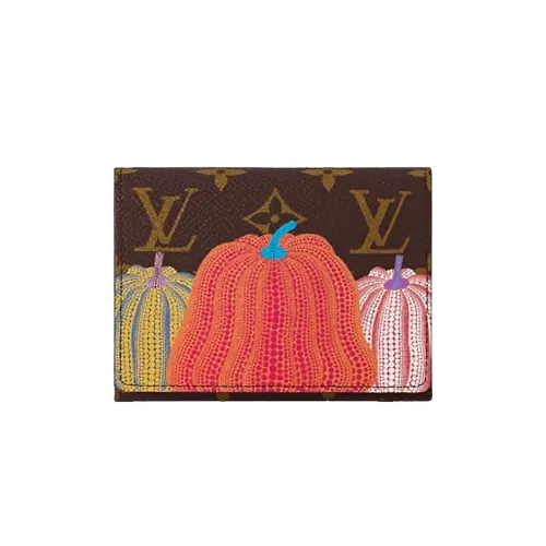 LOUIS VUITTON Yayoi Kusama Коллаборация Victorine Покрытый холст Victoria Кошелек Женские Многоцветный