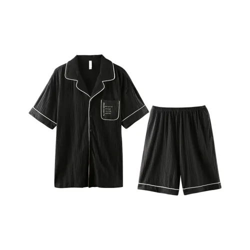 Q'NIANMA Афинский черный Мужской Пижамный комплект
