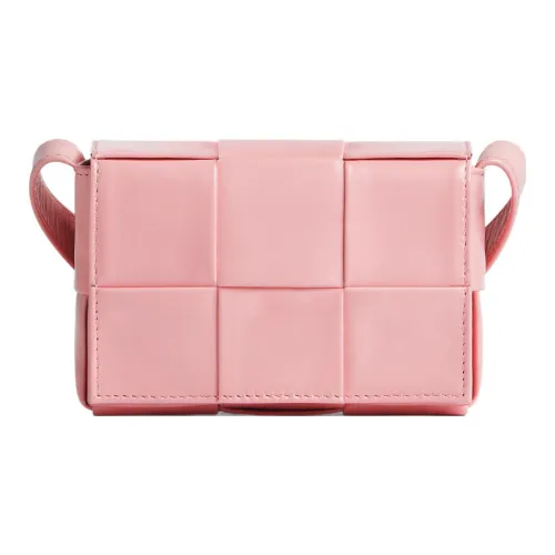 Bottega Veneta Cassette Вощеная кожа Pillow Bag Сумка через плечо Mini Мужская Розовая