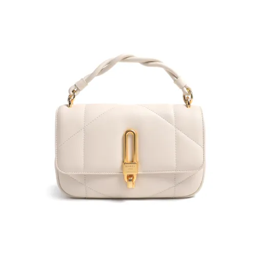 DILAKS Коровья кожа Маленькая квадратная сумка Сумка через плечо Сумка через плечо Для женщин Маленькая Женская Молочный коктейль Белый