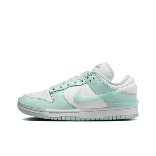 Nike Dunk Twist 'Jade Ice' Low Top Скейтборд Кроссовки Женские Белые Синие
