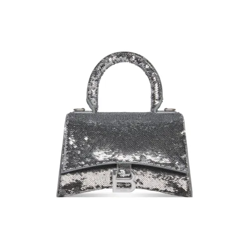 Balenciaga Hourglass Блестки с овчиной Сумка Hourglass Сумка через плечо Сумка Extra Mini Женская