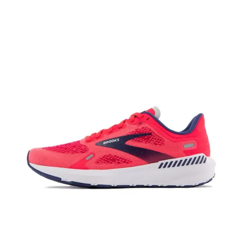 Brooks Launch GTS Slip-resistant Abrasion-resistant Low Top Беговые кроссовки Женские Peach Pink