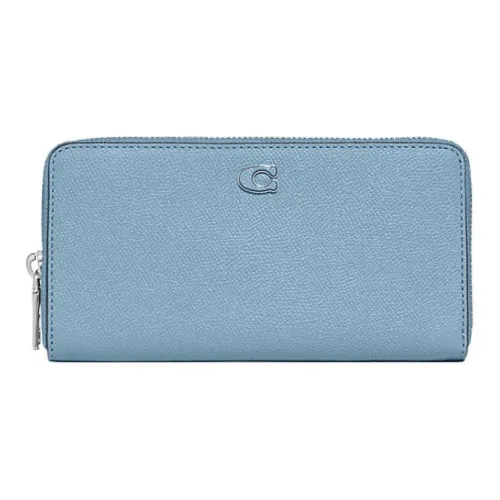 COACH Принт персонажа кожа холст маленькая сумочка клатч кошелек маленький женский светло-синий