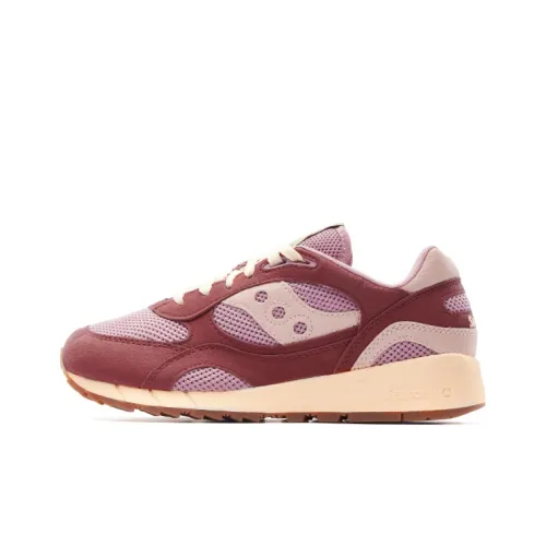Saucony Shadow 6000 Slip Устойчивый к истиранию Низкий Топ Повседневные Беговые кроссовки Унисекс Бордовый