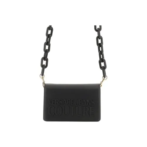 VERSACE JEANS COUTURE Полиуретан Сумка через плечо Сумка на плечо Женская Черная