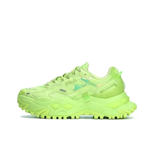 FILA FUSION Бьянко Устойчивый к истиранию Увеличивающий высоту Низкий Топ Повседневная обувь Женская Зеленая