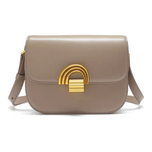 DILAKS Коровья кожа Маленькая квадратная сумка Подмышечная Одно плечо Мобильный телефон Женская сумка Маленькая Женская Цвет печенья