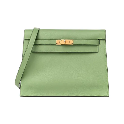 HERMES Коровья кожа Одно плечо Через плечо Клатч Обычный Женский Авокадо-зеленый