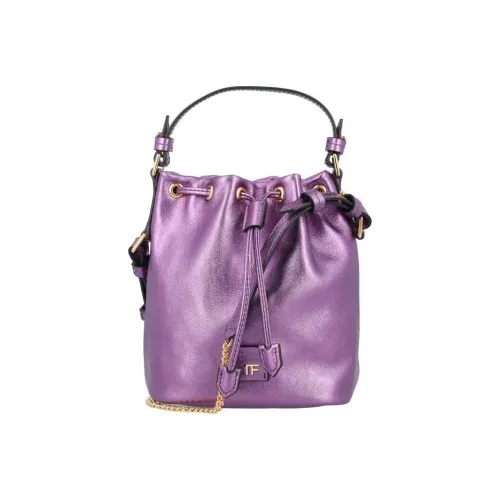 TOM FORD DISCO Корова Кожа Ведрообразная Сумка Сумка через плечо Сумка Маленькая Женская Фуксия