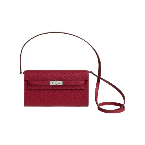 HERMES Kelly To Go Эпсомская кожа Сумка через плечо Сумка на плечо Женская