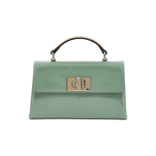 Furla 1927 Collection Лакированная кожа Сумка через плечо Сумка Мини Женская Зеленая