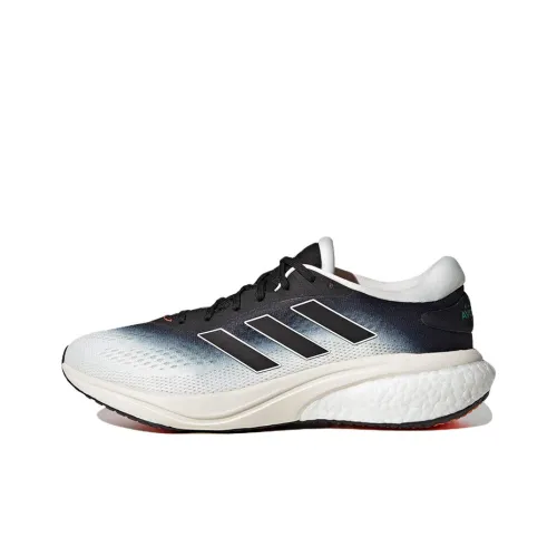 Adidas Supernova 2 Slip-Resistant Abrasion-Resistant Lightweight Low-Top Running Shoes Men's White Black Adidas Supernova 2 Противоскользящие Устойчивые к истиранию Легкие Низкие Беговые Кроссовки Мужские Белый Черный