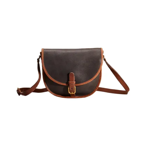 COACH Patricia Кожа Седло Сумка Сумка через плечо Большая Женская Черная Коричневая