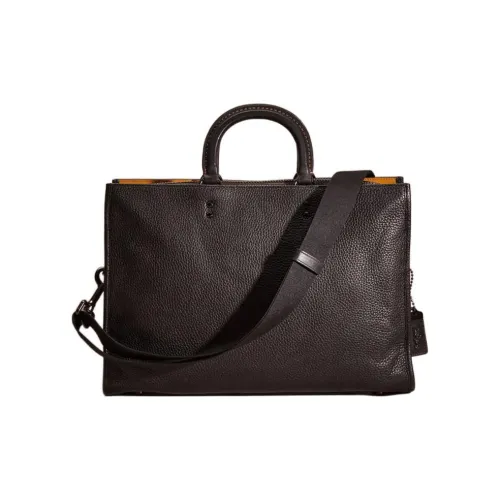 COACH Галечная кожа Доска Сумка-тоут Сумка Сумка через плечо Сумка Большая Мужская Черная