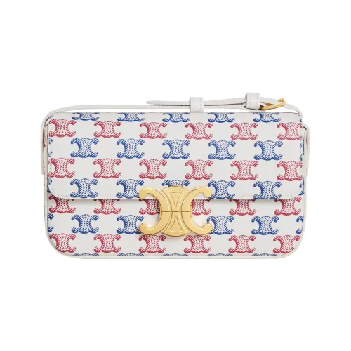 CELINE Triomphe Холст Телячья кожа Сумка через плечо Женская