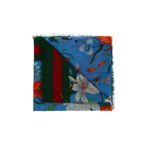 GUCCI Шали Синий Женские