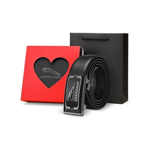 JAGUAR Ремни из натуральной коровьей кожи мужской черный ширина 3,5 см