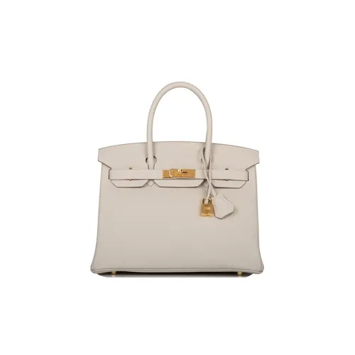 HERMES Birkin Коровья кожа Togo Сумка Birkin Сумка Женская 80 Gris Perle Жемчужно-серый