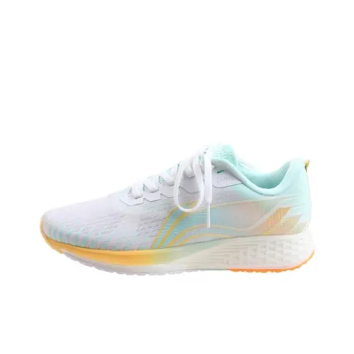 LiNing Red Hare 4 Противоскользящие Износостойкие Дышащие Низкие Беговые Кроссовки Женские Белые Синие Желтые