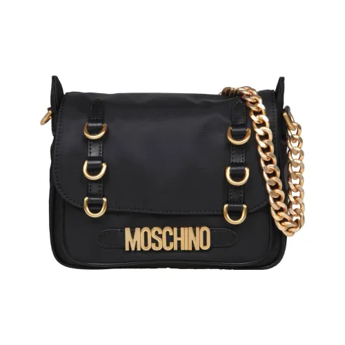 MOSCHINO Сумка через плечо из нейлона женская черная