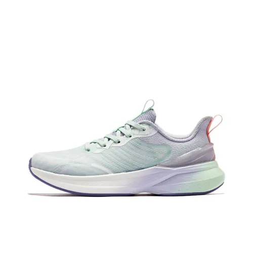 QIAODAN Popularity 12 Противоскользящие Устойчивые к истиранию Низкий Топ Беговые кроссовки Женские Зеленый Фиолетовый